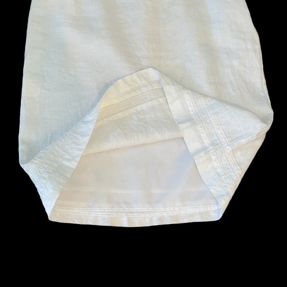 Malcolm & Co Irish Linen boho minimalist festival neutral white skirt size 10 - Picture 3 of 11